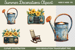 Summer Decorations Clipart PNG Product Image 1