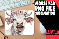 Playful Farmhouse Cow Watercolor Mouse Pad PNG Product Image 1