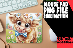 Joyful Mouse Mat Design PNG, Cute Cow Product Image 1