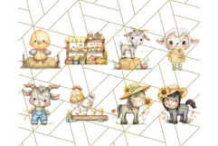 Tiny Farm Life Animals and Farm Clipart PNG, Barnyard PNG Product Image 4