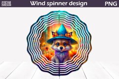 Cute Wolf Wind Spinner Sublimation | Fall Wolf Wind Spinner Product Image 1