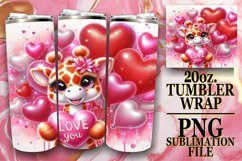 Sublimation Wonders 20oz tumbler wrap, Valentines Product Image 1