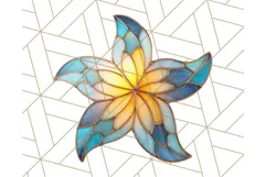 Stained Glass Sea Creatures PNG Clipart, Ocean Fantasy Product Image 4