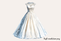 White Wedding Watercolor Clipart PNG Product Image 1