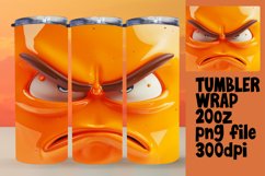 Whimsical Emoji Cartoon Tumbler Design - Sublimation 20oz Product Image 1
