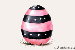Black Pink Easter Clipart PNG Product Image 1