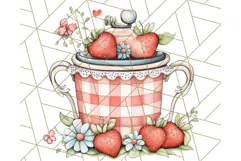 Cottagecore Strawberry Kitchen PNG Clipart, Retro Fruit Png Product Image 4