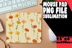 Pastel Boho Flower Mouse Pad Pattern Sublimation Wrap PNG Product Image 1