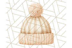 Watercolor Winter Hats and Scarves Clipart PNG Product Image 4