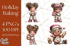 Christmas Cookies Clipart PNG, Holiday Baking Illustration Product Image 1