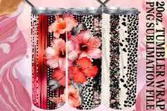 3D Leopard Flower Tumbler Wrap Sublimation Art Product Image 1