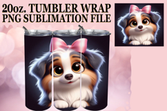 COZY VIBES 20oz TUMBLER WRAP, 3D Dog Product Image 1