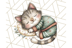 Christmas Pets in Pajamas Clipart PNG, Christmas Png Clipart Product Image 4