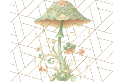 Dreamy Patterned Mushroom Clipart PNG, Forest Elements Png Product Image 4