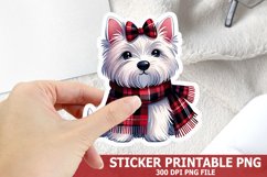 Christmas Dog Sticker| Christmas Sticker PNG Design Product Image 1