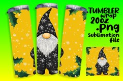 Watercolor Winter Gnome 20oz Tumbler Wrap Design Product Image 1