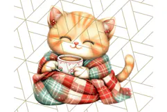 Vintage Christmas Clipart PNG, Cute Animals Holiday Elements Product Image 4