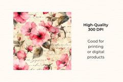 Love Letter Valentine Digital Paper Kit Rococo Patterns Product Image 6