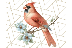 Vintage Song Bird Clipart PNG, Botanical Bird Art Clip Art Product Image 4