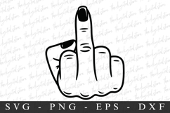 Middle Finger| SVG Cut files | Cricut Product Image 1