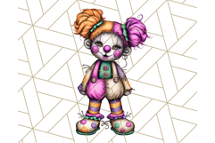 Creepy Clown Halloween PNG Clipart, Spooky Circus Art Product Image 4