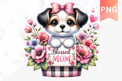 Blessed mom Sublimation - Mother&#039;s Day Clipart PNG Product Image 1