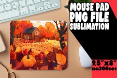 Watercolor Mouse Pad Autumn Sublimation Product Image 1