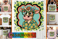 Unique TSHIRT Gift Ideas PNG, Cute Cow Product Image 1