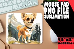 Mountain Trek Pup Mouse Pad Sublimation Product Image 1