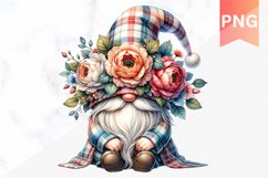 Floral Gnome Sublimation - Clipart PNG Bundle Product Image 7