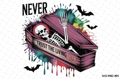 Never trust the living Svg | Halloween Svg | Svg Cut Files Product Image 1