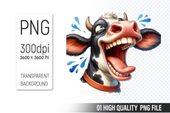 Cow Clipart PNG, Farm Animals Clipart, Rustic Farm Art Product Image 1