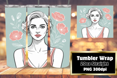 CUSTOMIZED 20oz Tumbler Wrap Design , Beauty Woman Product Image 1