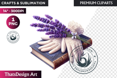 Lavender Clipart PNG, French Country Botanical sublimation Product Image 1