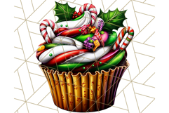 Christmas Cupcake PNG Clipart, Cute Food PNG, Holiday Treat Product Image 4