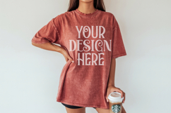 Brick Comfort Colors 1717 T-shirt Mockups, Real Model Mo Product Image 1