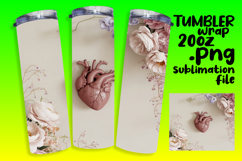 EYE-CATCHING 20oz Tumbler Design , 3D Heart Product Image 1