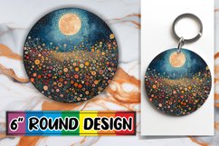 Vibrant Keychain Beauty Round Design PNG Product Image 1