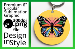 Gorgeous Circle Design Coaster Template , Butterfly Product Image 1