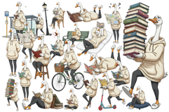 Cartoonish Silly Goose Clipart Bundle Product Image 5