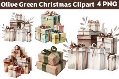 Olive Green Christmas Clipart Product Image 1