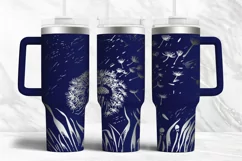 40oz Tumbler laser svg Dandelions wrap | Flowers wrap Product Image 4