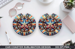 4th Of July Car Coaster Sublimation| 4th Of July Coaster PNG Product Image 1