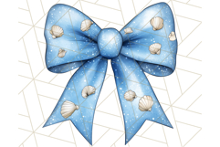Watercolor Summer Bow Clipart PNG, Coquette Bright Bow Png Product Image 4