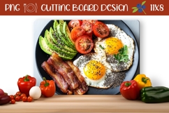 Bacon Cutting Board Design, Fried Eggs Cutting Board Product Image 1