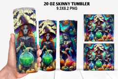 Skinny Tumbler 20oz Wrap Design,Halloween Tumbler PNG Design Product Image 1