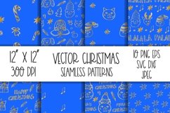 Royal blue and gold digital paper Product Image 1