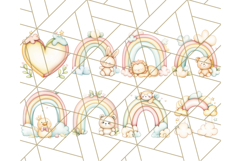 Pastel Plushie Rainbow Clipart PNG, Nursery Baby Animals Png Product Image 4