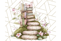Bookish Fairy PNG Clipart, Whimsical Reading Elements Png Product Image 5