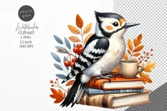 Autumn clipart, Woodpecker clipart, Fall clipart Product Image 1